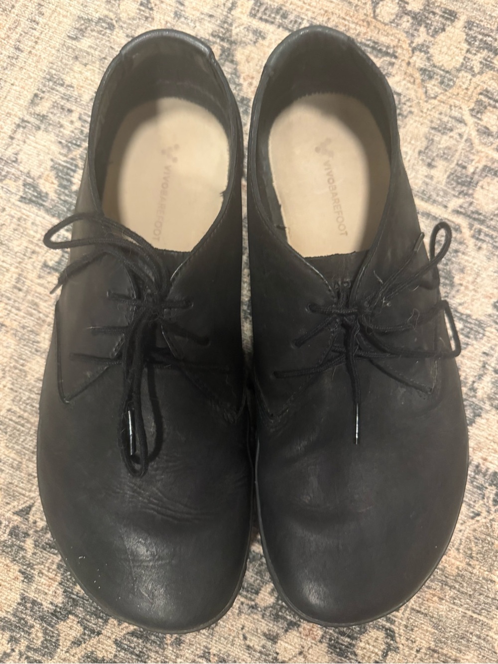 Vivobarefoot RA IV Men's Black Lace-Up Leather Shoes